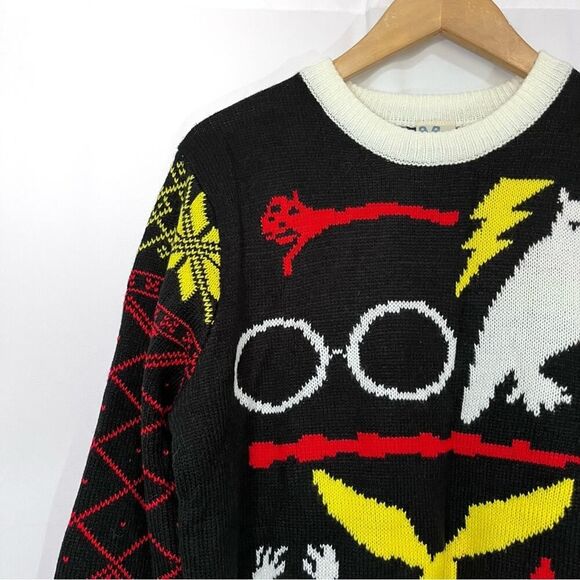 Harry Potter Owl Deathly Hallows Pullover Crewneck Sweater M - Picture 4 of 8